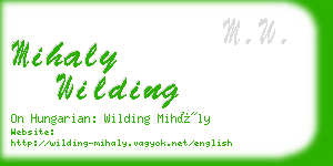 mihaly wilding business card